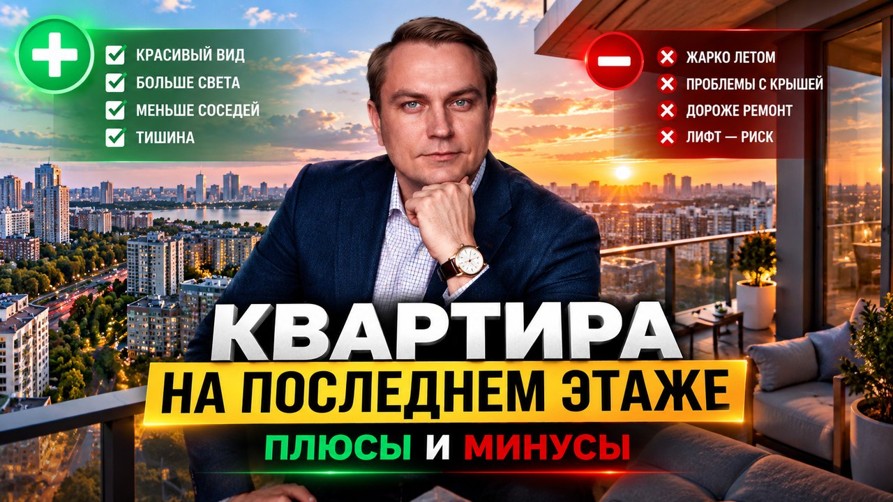 Последний этаж в новостройке: плюсы и минусы без мифов