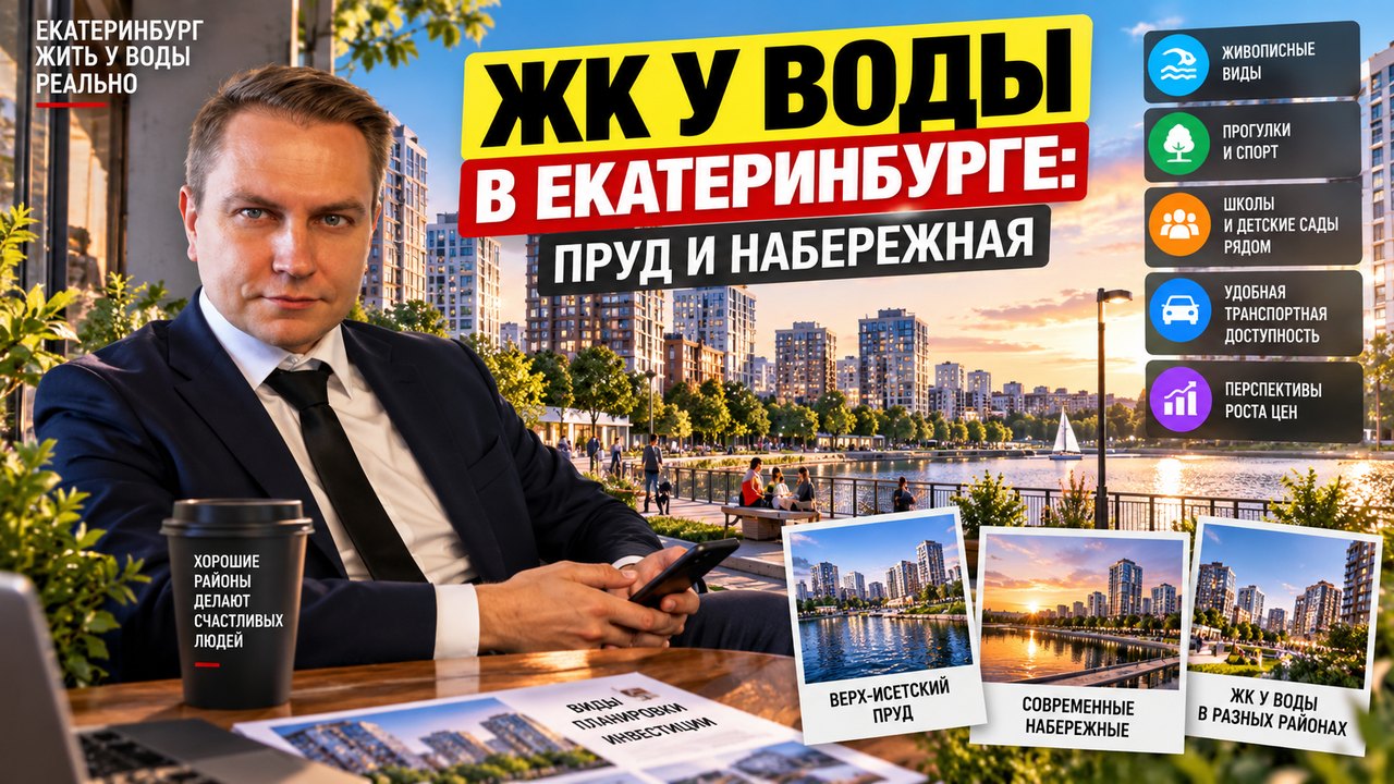 ЖК у воды в Екатеринбурге: где искать и что проверить