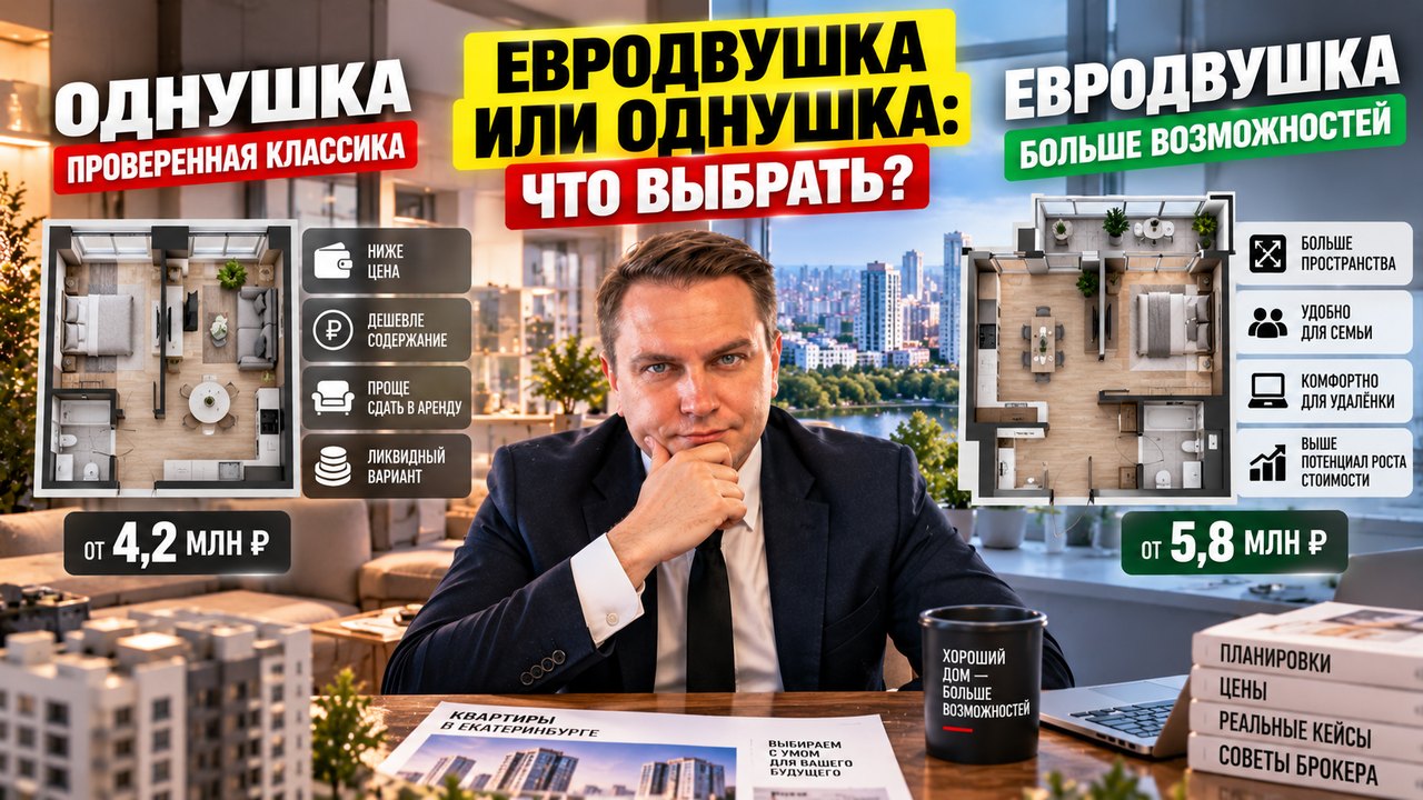 Евродвушка или однушка: чем отличаются и что выбрать