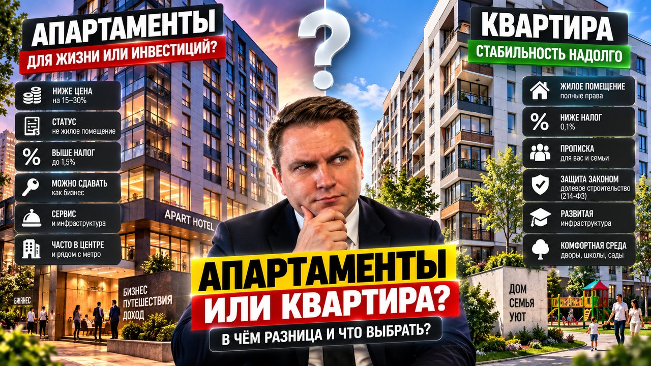 Апартаменты или квартира: 5 отличий, о которых молчат