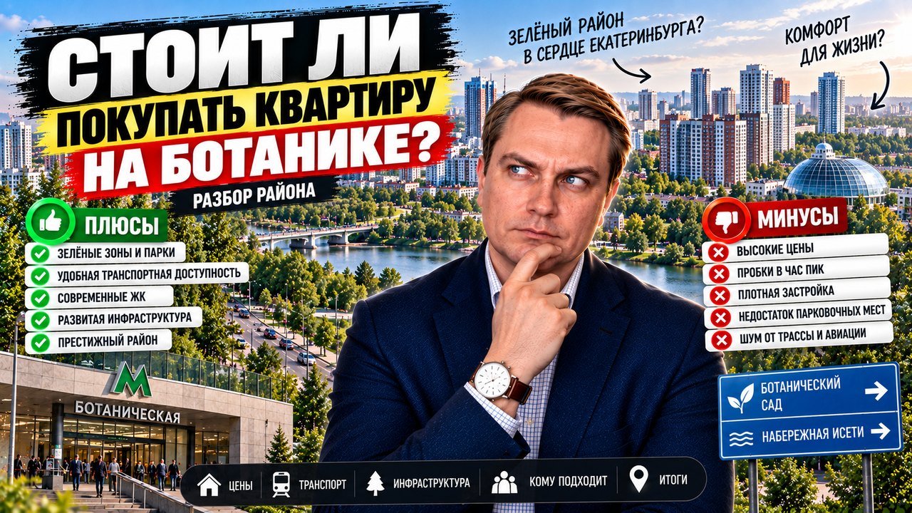 Стоит ли покупать квартиру на Ботанике в Екатеринбурге: метро, зелень, плотность