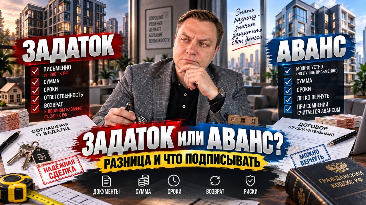 Задаток, аванс и обеспечительный платёж: в чём разница и что подписывать