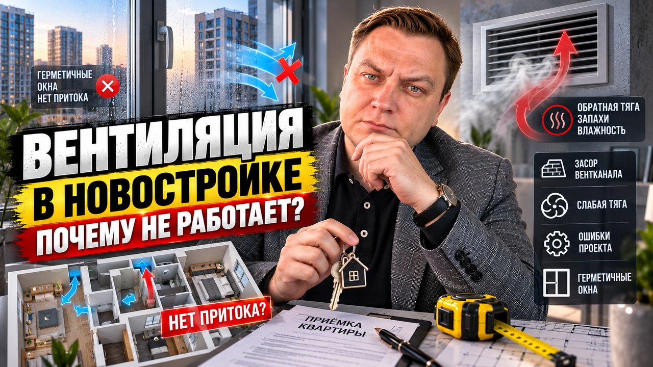 Вентиляция в новостройке не работает: как устроена схема, почему встаёт тяга и как проверить её самому