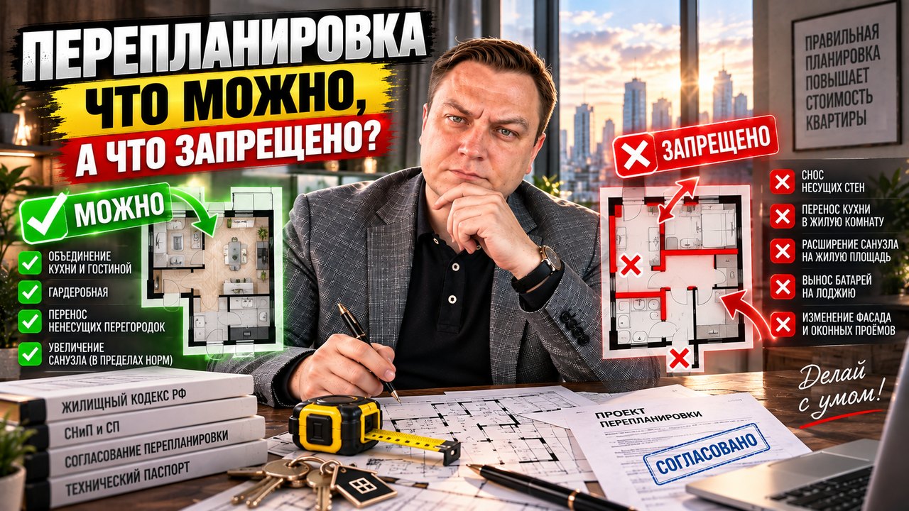 Перепланировка квартиры: что можно, а что запрещено законом