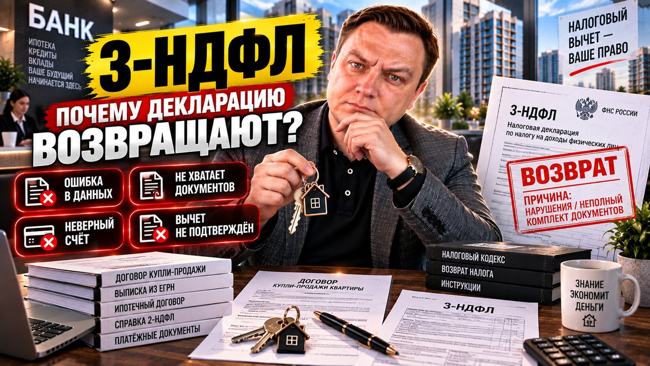 Декларация 3-НДФЛ: из-за чего её возвращают и как не попасть на второй круг