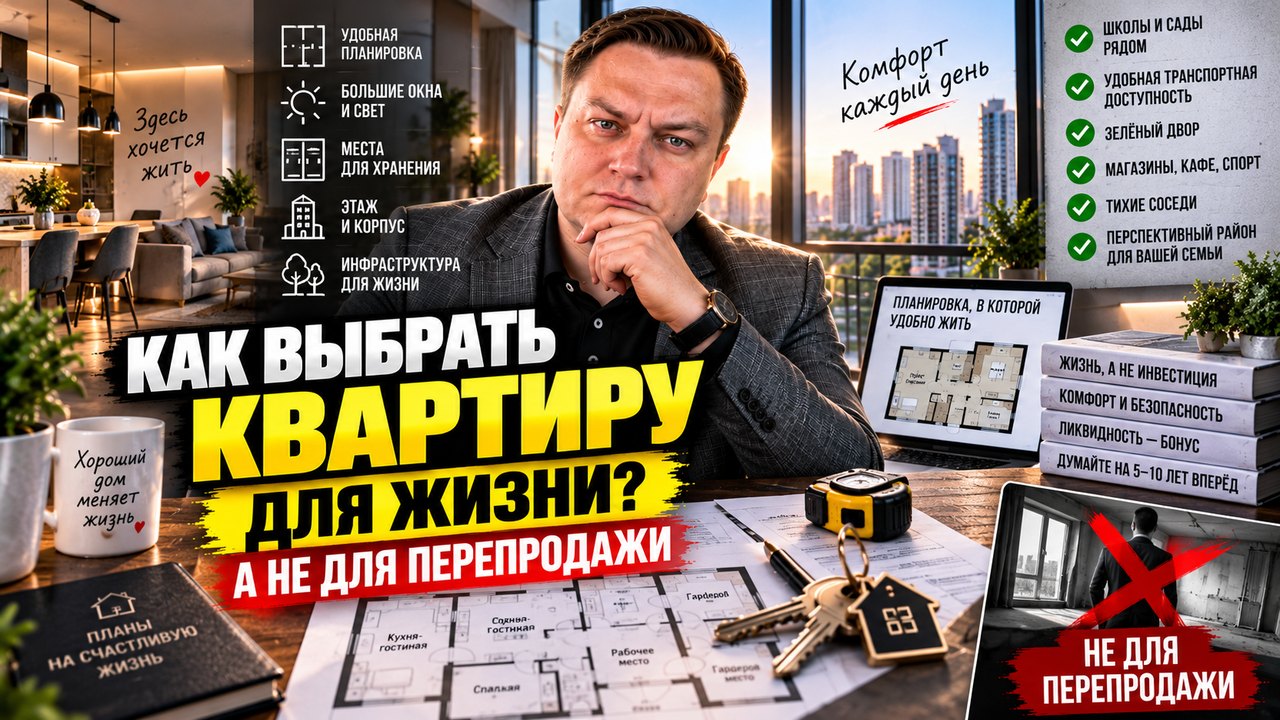 Как выбрать квартиру для жизни, а не для перепродажи: что решает через пять лет