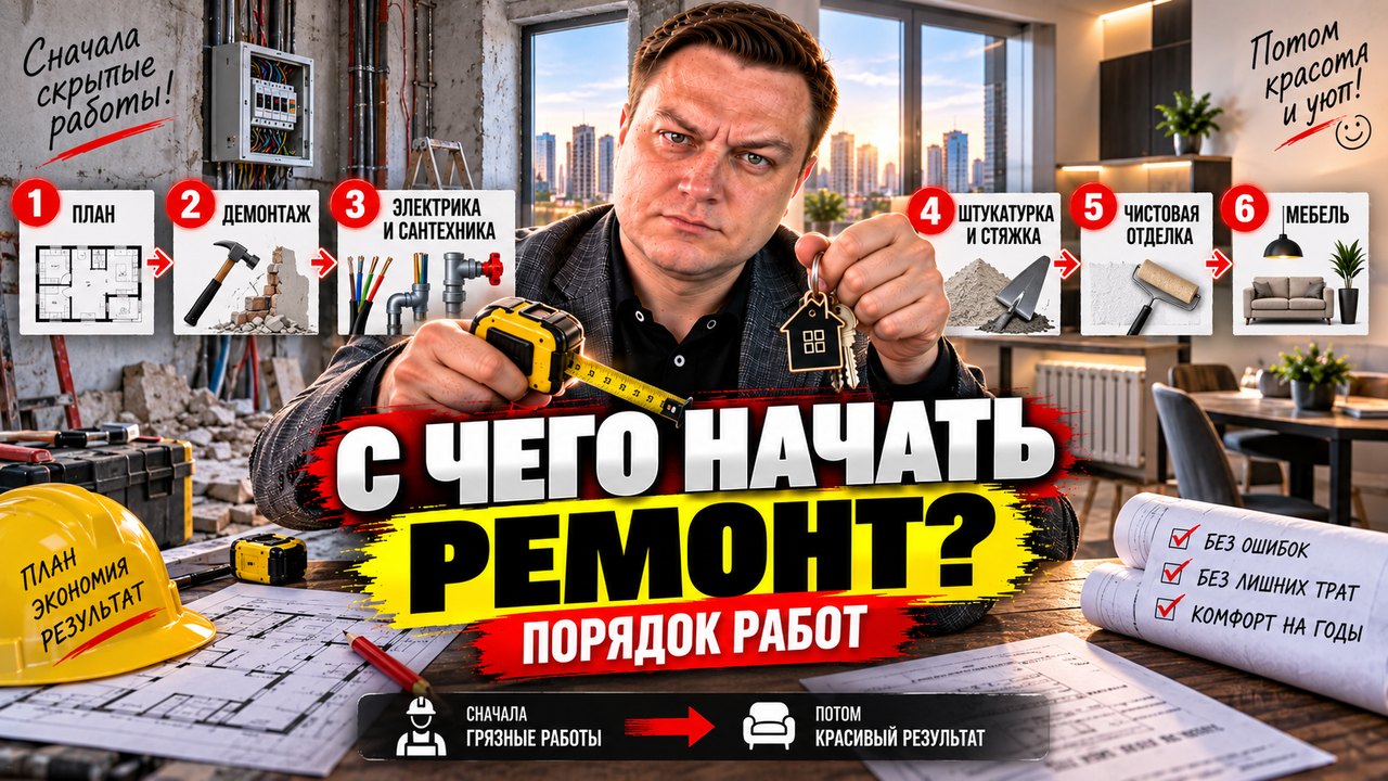 Ремонт в квартире: с чего начать и в каком порядке