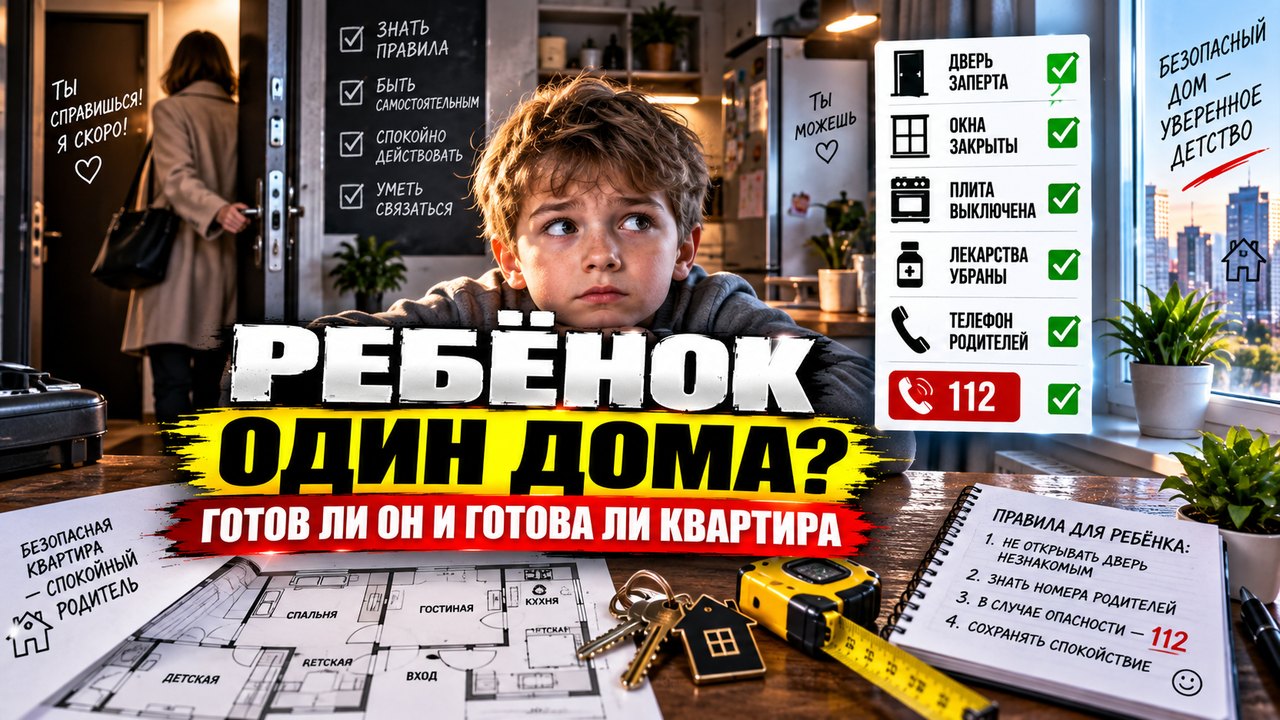 Ребёнок один дома: с какого возраста и что проверить