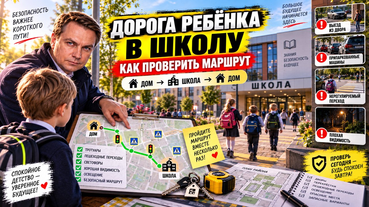 Маршрут ребёнка в школу: как проверить дорогу