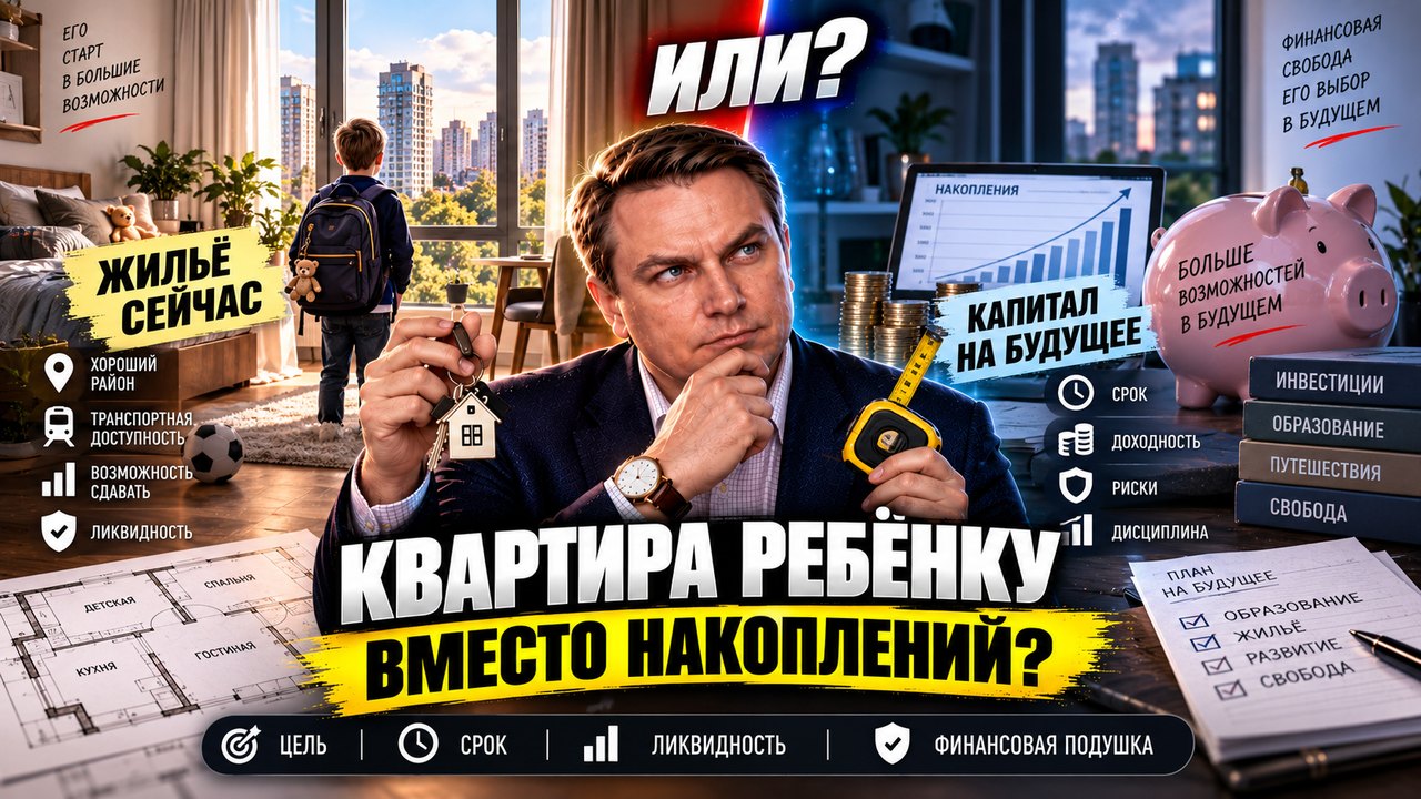 Купить квартиру ребёнку на будущее или копить: разбор