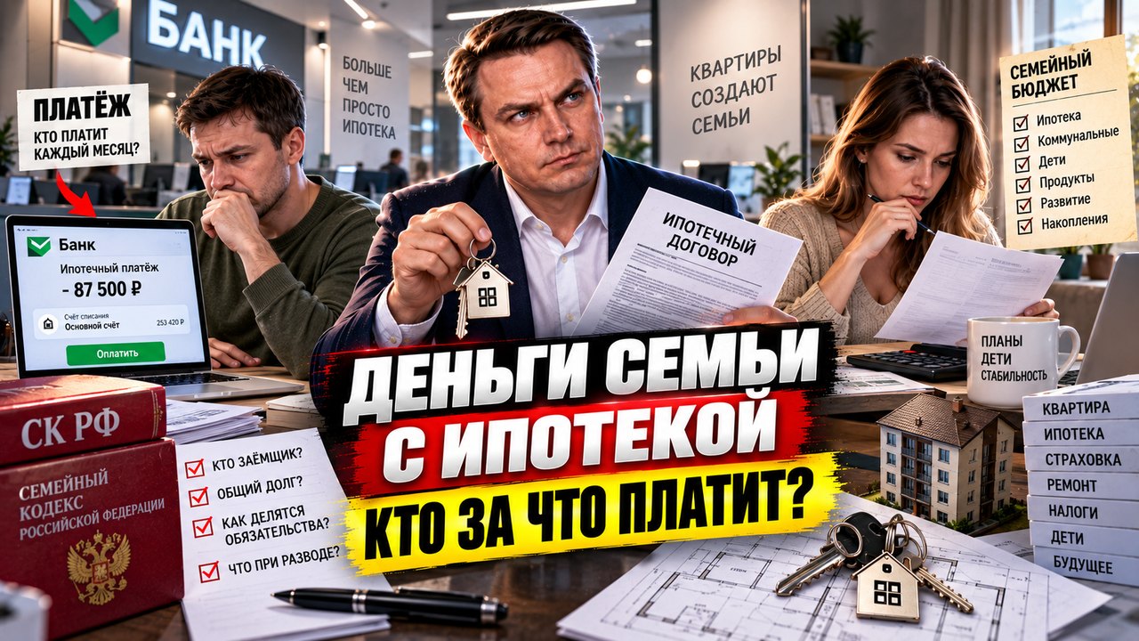 Семейный бюджет с ипотекой: кто за что платит