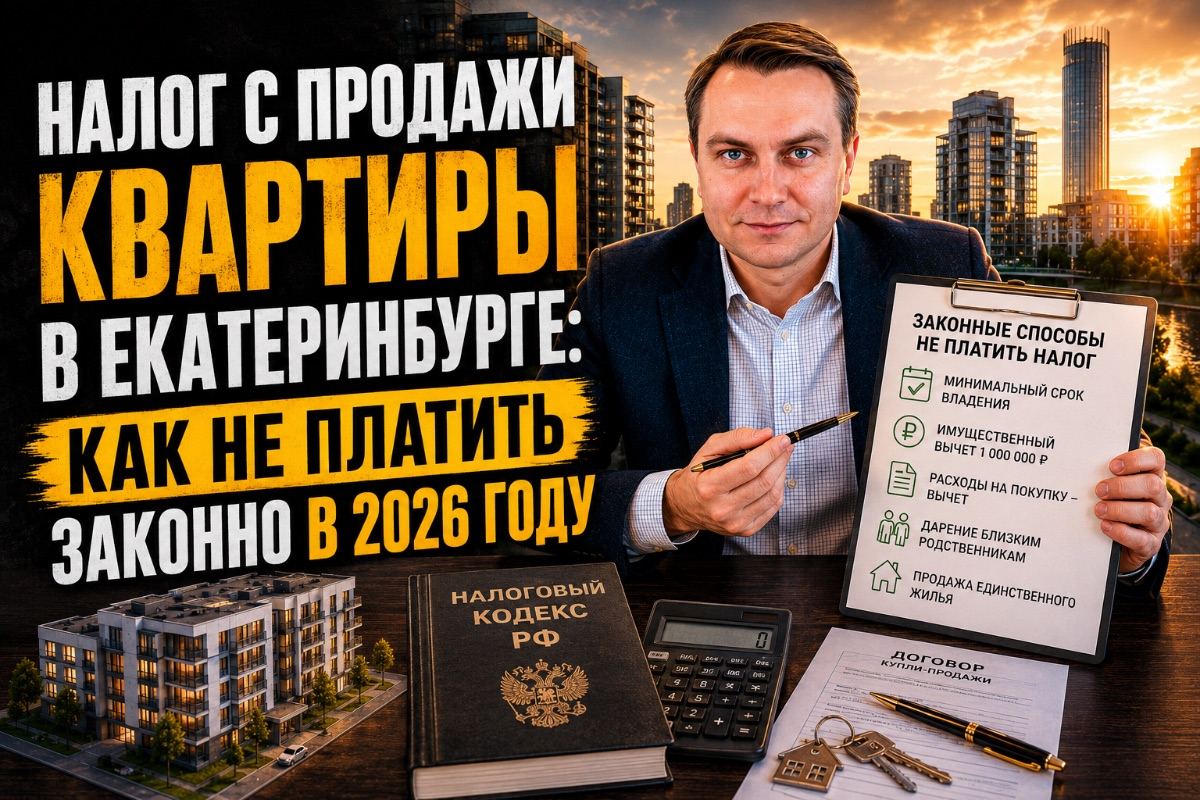 Налог с продажи квартиры в Екатеринбурге: как не платить законно в 2026 году