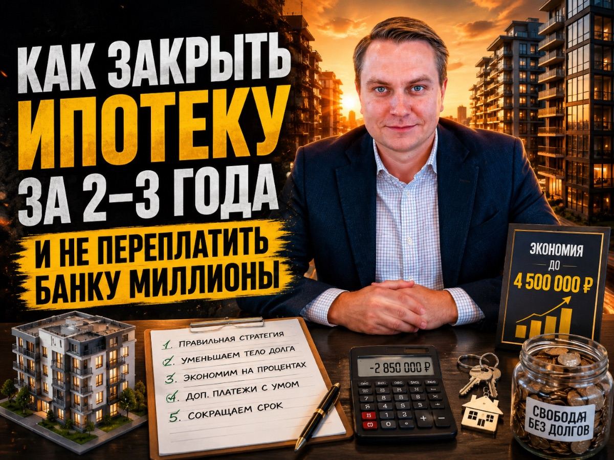 Как закрыть ипотеку досрочно за 2–3 года и не переплатить банку миллионы