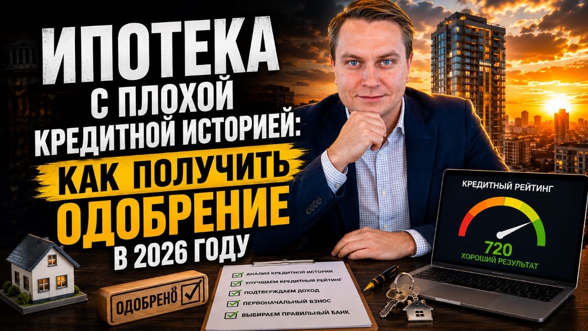 Ипотека с плохой кредитной историей: как получить одобрение в 2026 году