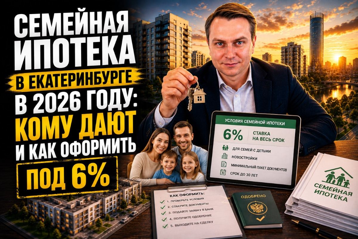 Семейная ипотека в Екатеринбурге в 2026 году: кому дают и как оформить под 6%