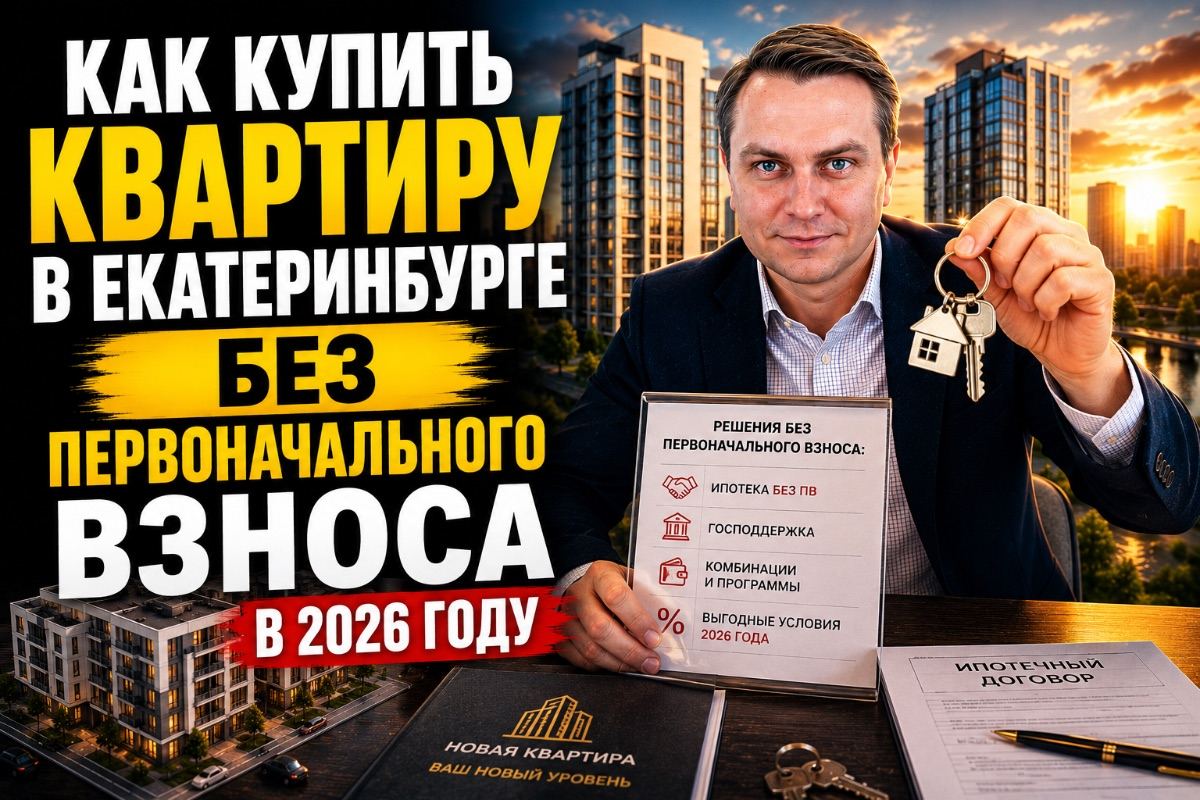 Как купить квартиру в Екатеринбурге без первоначального взноса в 2026 году
