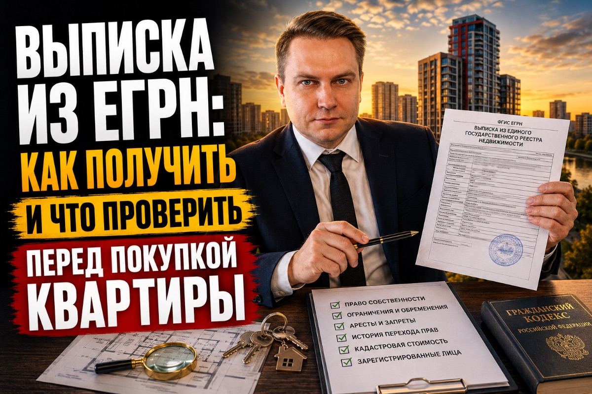 Выписка из ЕГРН: как получить и что проверить перед покупкой квартиры