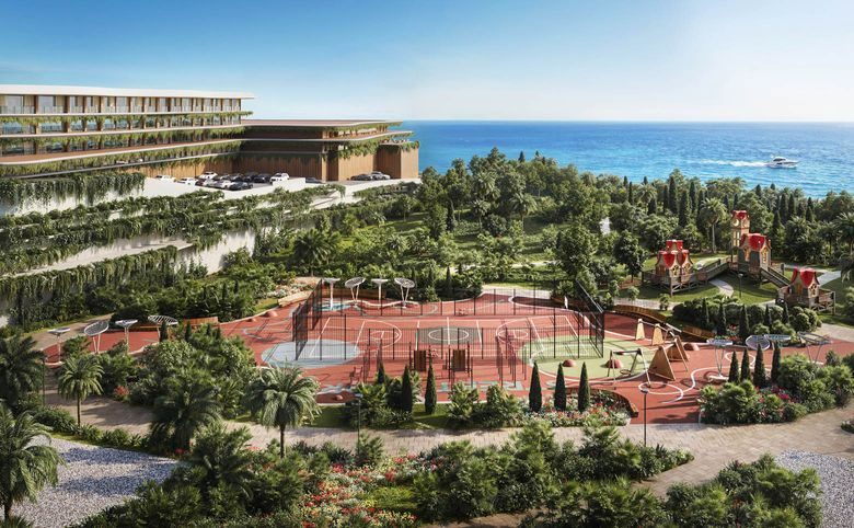 Alean Resort Montvert — Спортивная и детская зона на первых этажах и рядом с корпуса