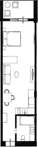 Планировка Студии 32.6 м² в ЖК «Atrium Avenue», корпус Г