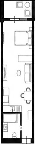 Планировка Студии 32.8 м² в ЖК «Atrium Avenue», корпус Г