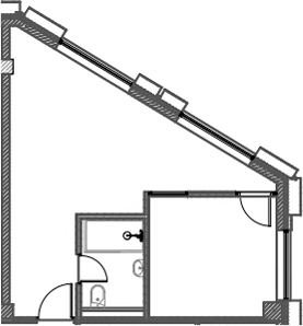 Планировка однокомнатная 39.91 м² в ЖК «Azimut Сити Отель Пятигорск», корпус 1