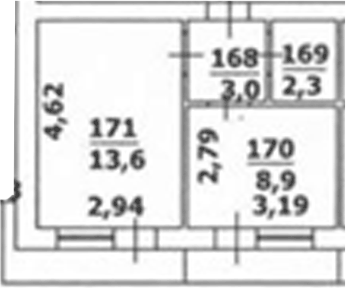 Планировка однокомнатная 33.8 м² в ЖК «Esenin Collection by Grace Group 4*», корпус 1