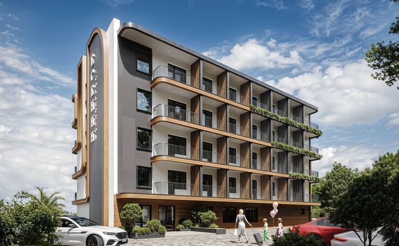 Esenin Collection by Grace Group 4* — Вход в корпус с благоустроенной площадью перед домом — по та