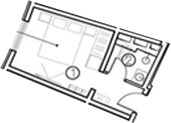 Планировка Студии 16.9 м² в ЖК «ГК Livingston Grand Resort&Spa», корпус 1