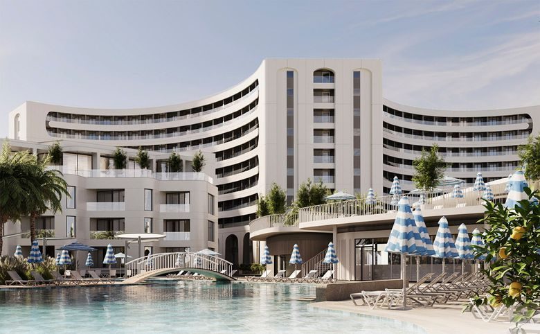 ГК Livingston Grand Resort&Spa — Волнообразный монолитный фасад и приватная линия бассейна с