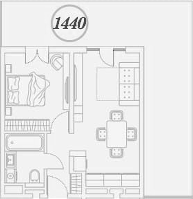 Планировка однокомнатная 71.9 м² в ЖК «ГК Сан Гарден Хотел&СПА», корпус 3