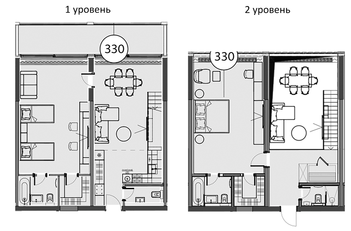 Планировка свободная планировка 149.2 м² в ЖК «Гостиничный комплекс Поляна Пик», корпус 1