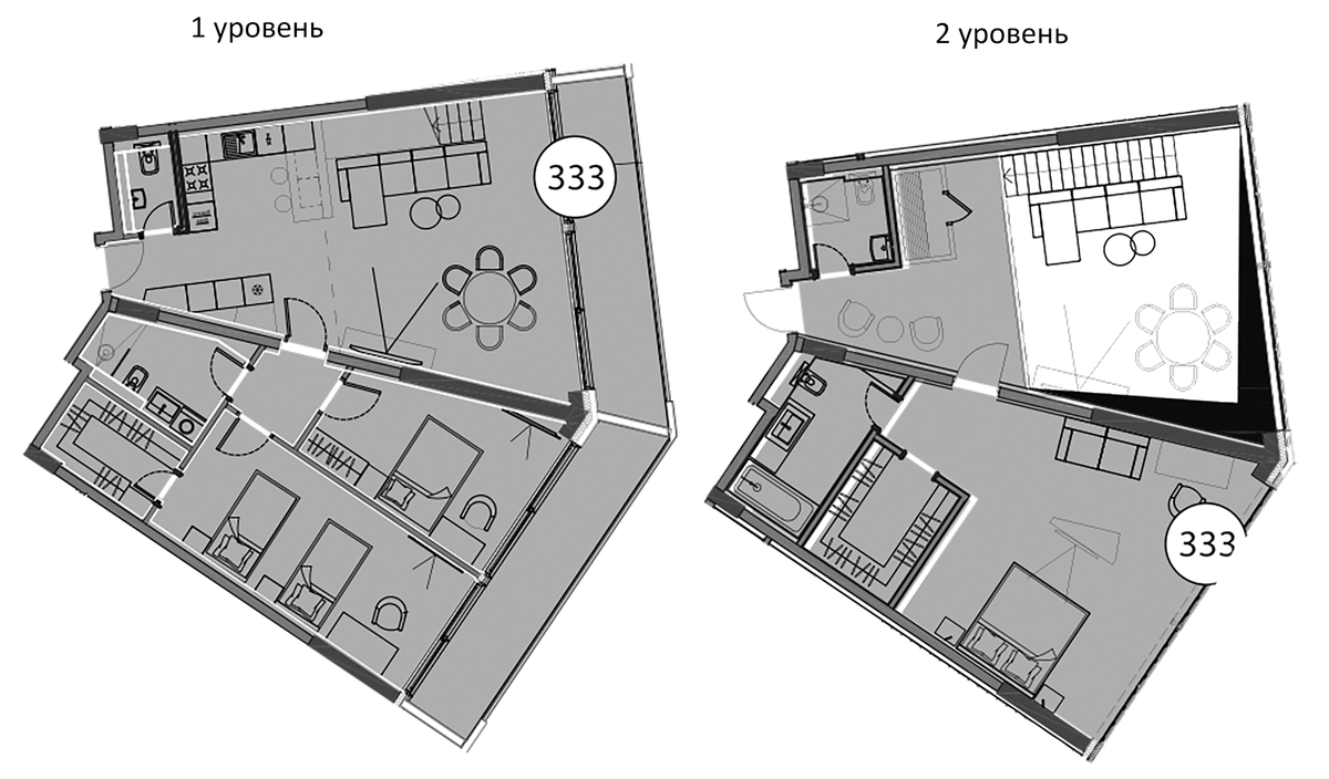 Планировка свободная планировка 181.8 м² в ЖК «Гостиничный комплекс Поляна Пик», корпус 1