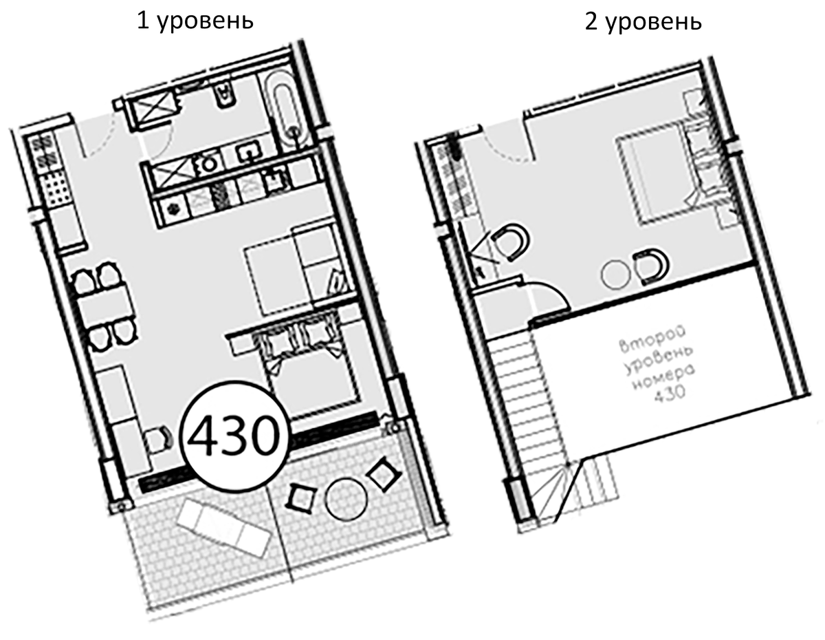 Планировка свободная планировка 89.3 м² в ЖК «Гостиничный комплекс Поляна Пик», корпус 2