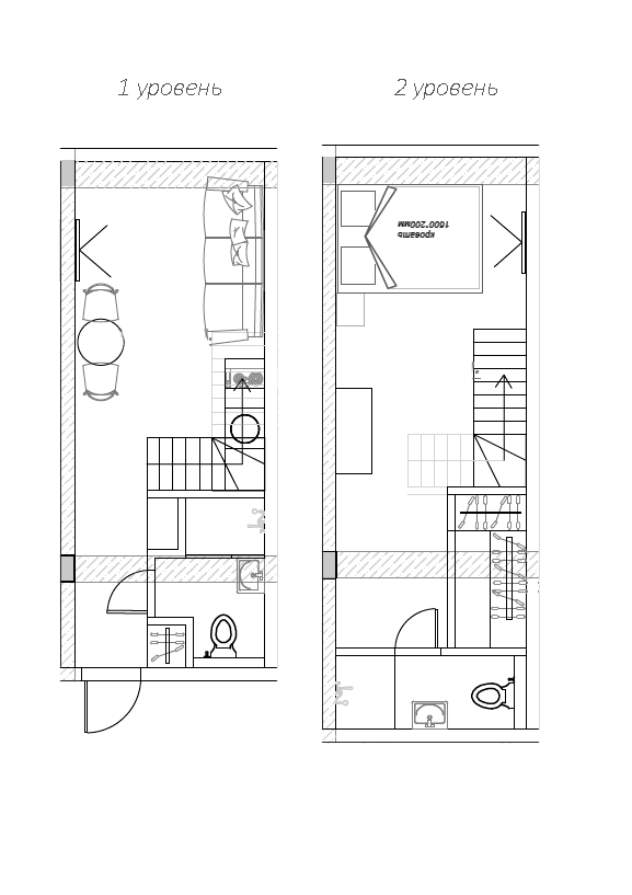 Планировка свободная планировка 41.7 м² в ЖК «Mirror Family», корпус 2