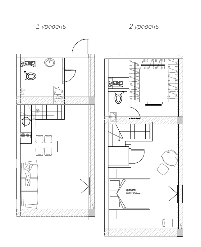 Планировка свободная планировка 59.5 м² в ЖК «Mirror Family», корпус 2