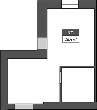 Планировка свободная планировка 29.4 м² в ЖК «Отель осознанного отдыха СЕЗОНЫ | Морозовский», корпус А
