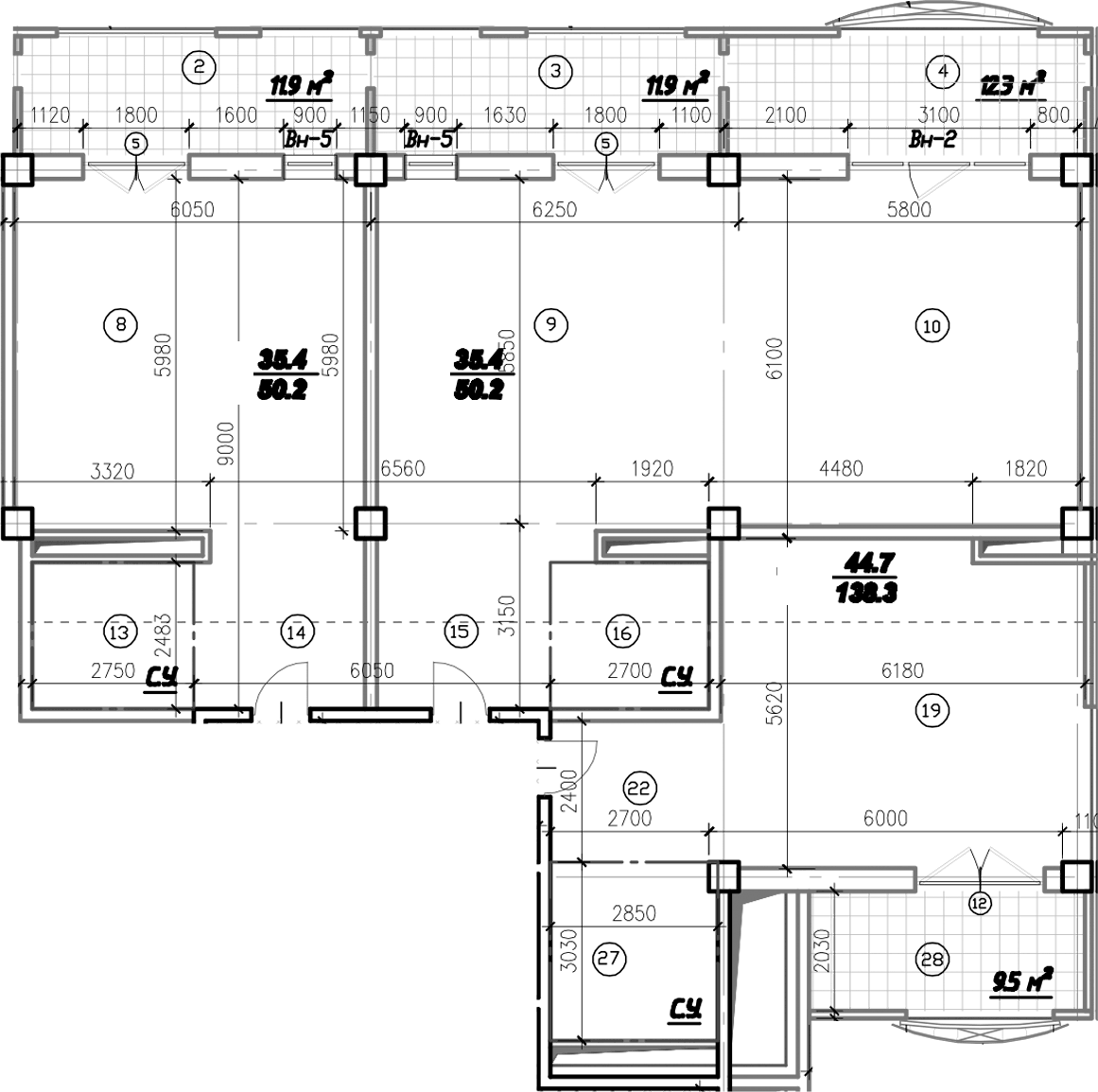 Планировка свободная планировка 343.1 м² в ЖК «Сады морей», корпус Клод Моне