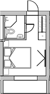 Планировка Студии 17.5 м² в ЖК «Sun Peak», корпус 5