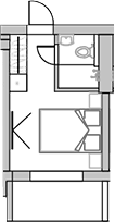 Планировка Студии 19 м² в ЖК «Sun Peak», корпус 5