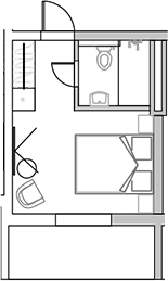 Планировка Студии 23.5 м² в ЖК «Sun Peak», корпус 1