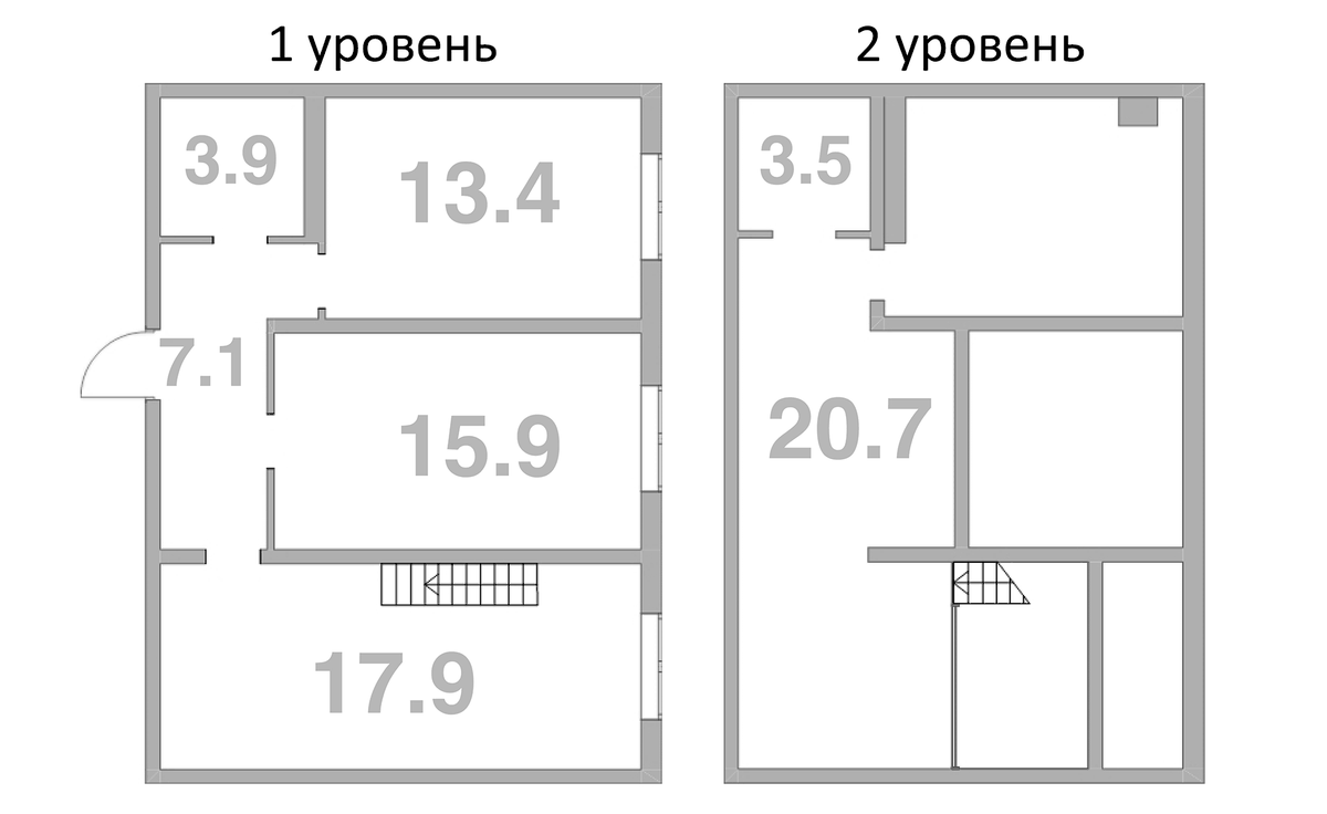 Планировка двухкомнатная 104 м² в ЖК «Жемчужина Мысхако», корпус 2