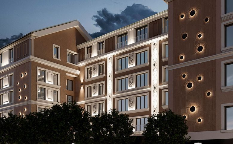 МФК Arkenston — Деталь фасада с декоративными нишами — авторский подход к от