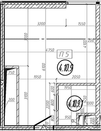 Планировка свободная планировка 25.8 м² в ЖК «МФЗ Сантерра», корпус 1