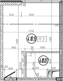 Планировка свободная планировка 28.4 м² в ЖК «МФЗ Сантерра», корпус 1