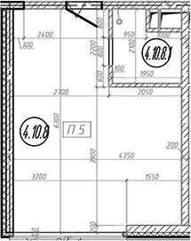 Планировка свободная планировка 28.5 м² в ЖК «МФЗ Сантерра», корпус 1