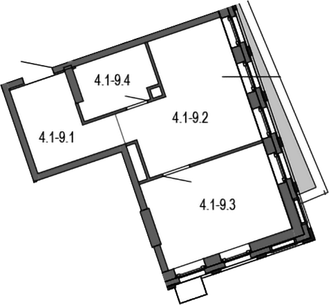 Планировка однокомнатная 35.8 м² в ЖК «Новые Смыслы», корпус 4