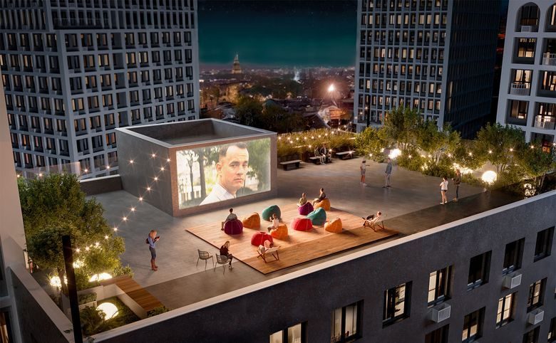 Новые Смыслы — Летний кинотеатр на крыше — общая зона, которую содержат все