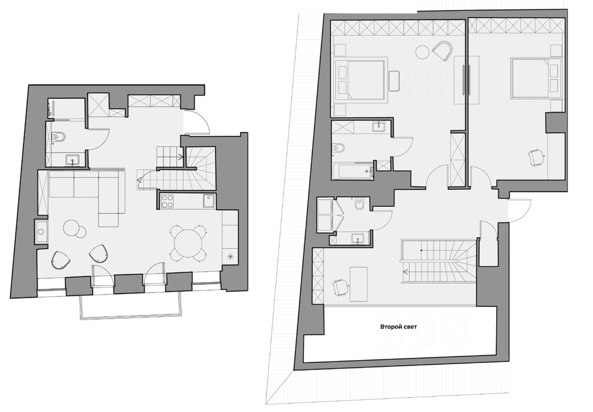 Планировка евротрёшка (3Е) 137.6 м² в ЖК «Большая Серпуховская 38», корпус 8