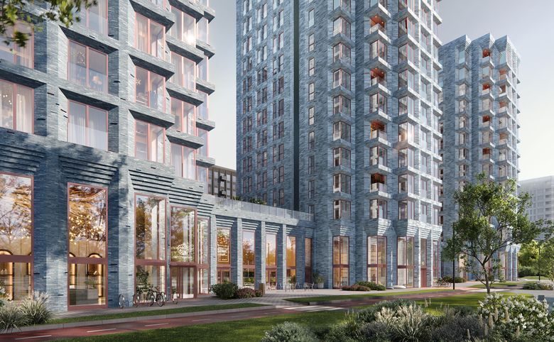 НАТИВ — Уровень глаз пешехода: витрины кафе, велодорожка, деревья пр