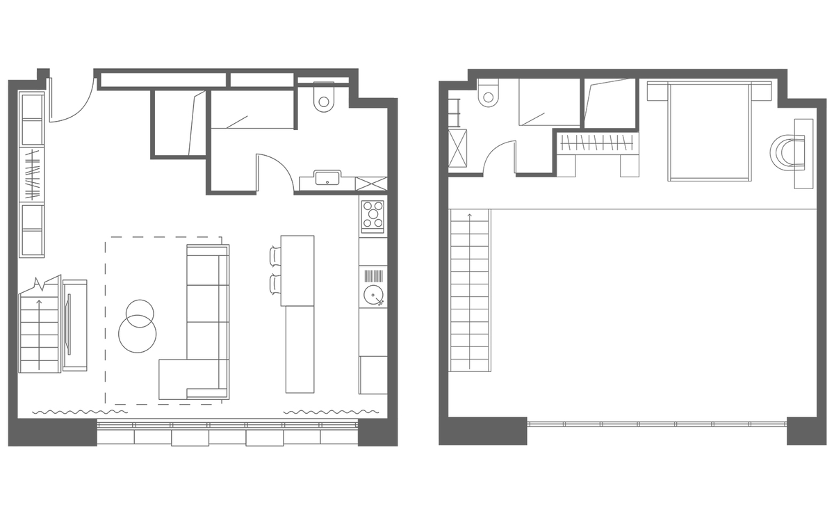 Планировка свободная планировка 74.75 м² в ЖК «Апарт-отель ЙЕС Приморский», корпус 1